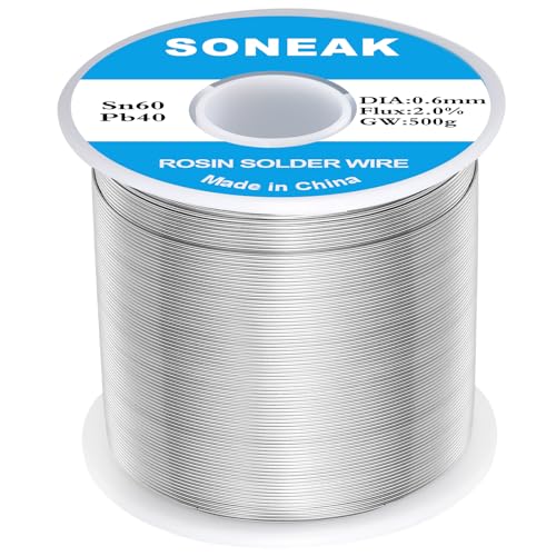 Image of 60 /40 Tin Lead Solder Wire, Reliable Wire Soldering for Electronics, Plumbing, and DIY Projects (0.6mm 500g)