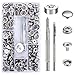 Produktbild UINOEU AILANDA 300pcs Druckknöpfe Metall Schauben Druckknopf Set mit Befestigungswerkzeuge Zange Nähfrei Druckknopf für Leder Jeans Metall Snaps Canvas Taschen 15mm Silber