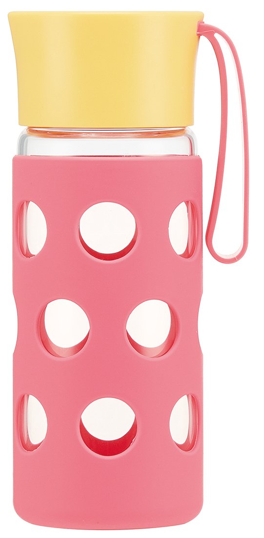 Gourde en verre thermorésistant Skater 400ml avec housse antichoc isolante