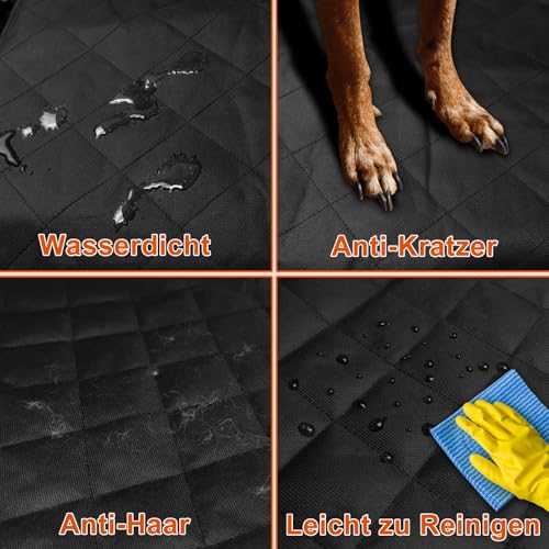 Alfheim Haustier Autositzbezug für Vordersitz – Robuster Schutz mit Rutschfester Gummibasis & Verstellbarem Sicherheitsg