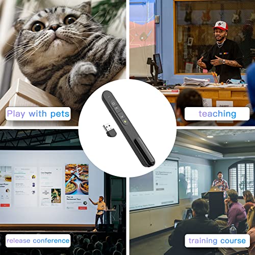 Qui Presentation Clicker, Hyperlink Volume Control Wireless Presenter,Ppt Powerpoint Clicker, Rf 2.4Ghz Usb Presentation Remote Control Powerpoint Presentation Clicker For Keynote/Ppt/Mac/Pc #TOP5