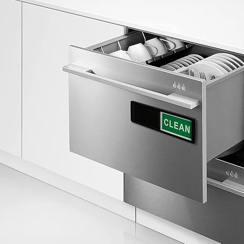 Miniatura 7 de Imán para lavavajillas con texto en inglés "Clean Dirty", letrero con mensaje de cocina sucia con calcomanías adhesivas, indicador deslizante para