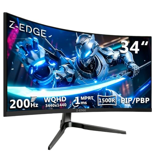 Amazon.co.jp: Z Z-Edge ゲーミングモニター ウルトラワイド 曲面 34型