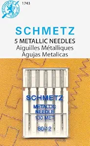 Metallic Machine Needles-Size 12/80 5/Pkg