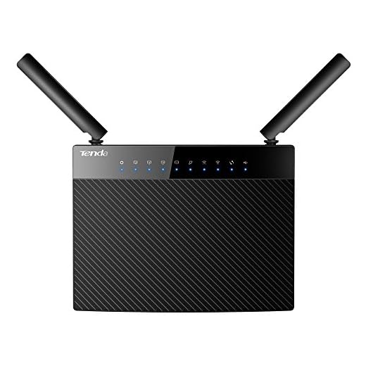 Tenda AC9 AC1200 Smart Gigabit Dual-Band WLAN-Router (1200 MBit/s, 2,4Ghz & 5Ghz, 5x 10/100/ 1000 Gigabit Ports, USB, Beamforming+, Zwei Antennen, Jugendschutz, App Verwaltung) schwarz