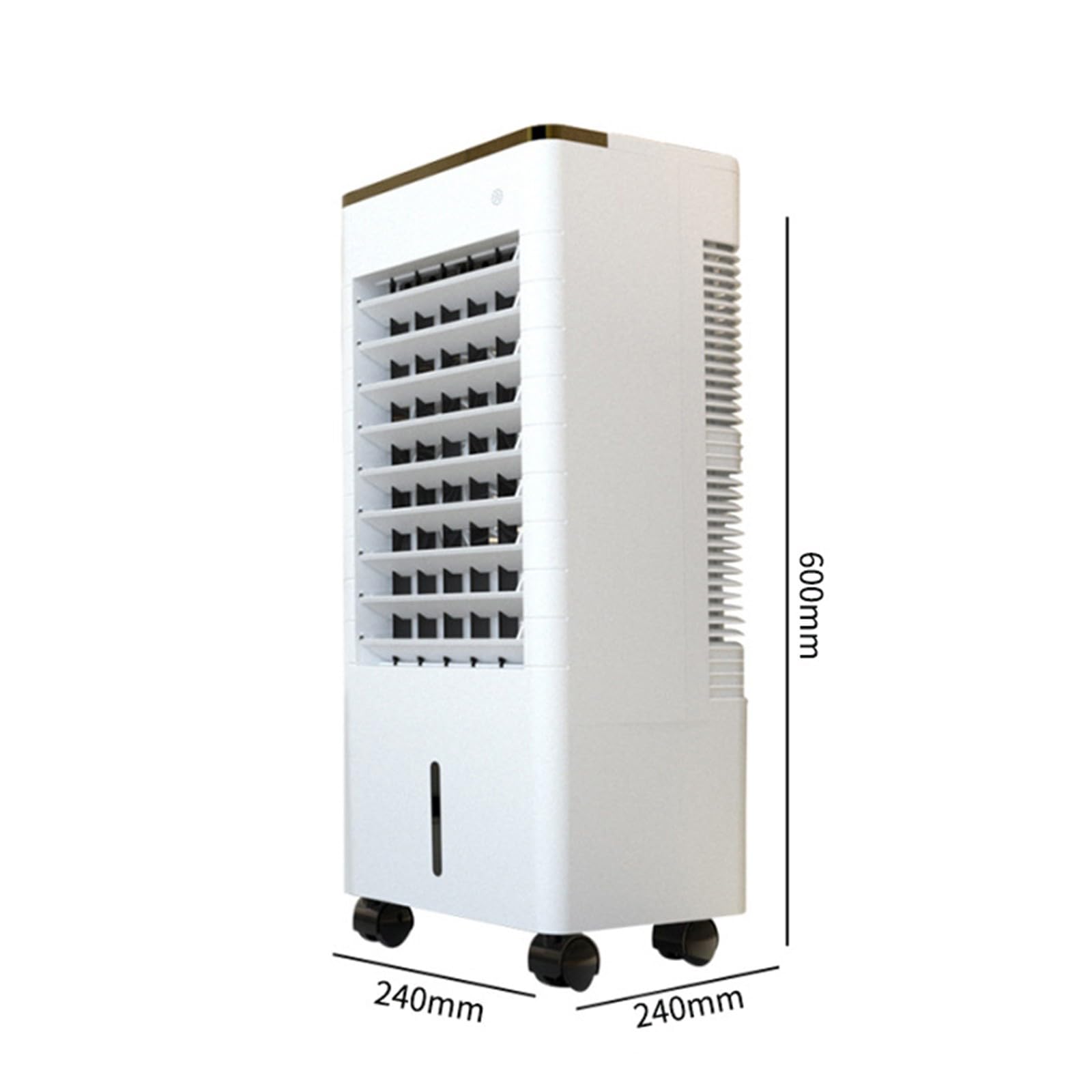 Raffrescatore d'aria portatile con serbatoio d'acqua da 10 litri, telecomando, 3 modalità, timer da 12 ore, ventilatore per il raffreddamento estivo degli ambienti white
