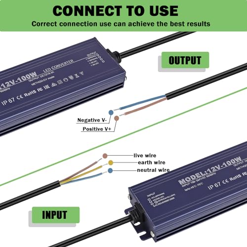 Image of 12V 100W LED Driver IP67 Waterproof 12V 8.3A 100W Power Supply Transformer