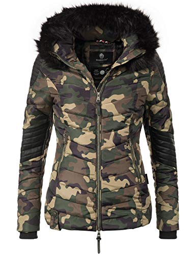 Preisvergleich Produktbild Marikoo Damen Winter Jacke Steppjacke Mamba (vegan hergestellt) Camouflage Gr. S
