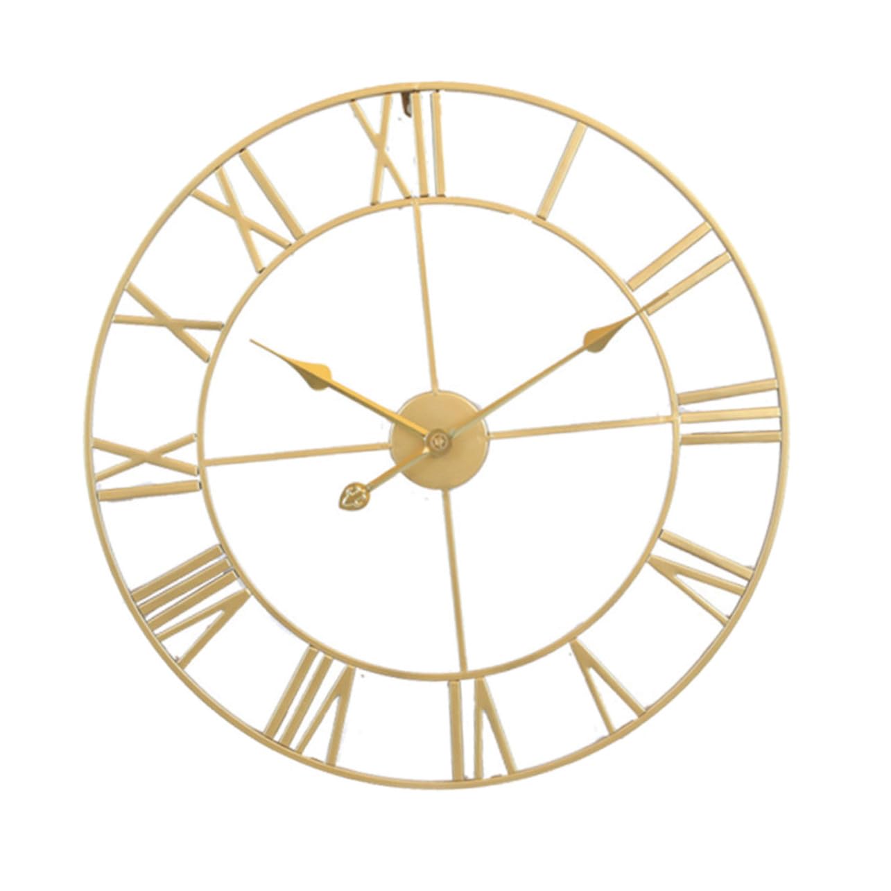 Horloge murale fer silencieuse pour salon chic et design épuré doré