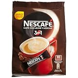  Nescafé 3 en 1 - Café Soluble con Leche y Azúcar - 9 Paquetes de 180 g