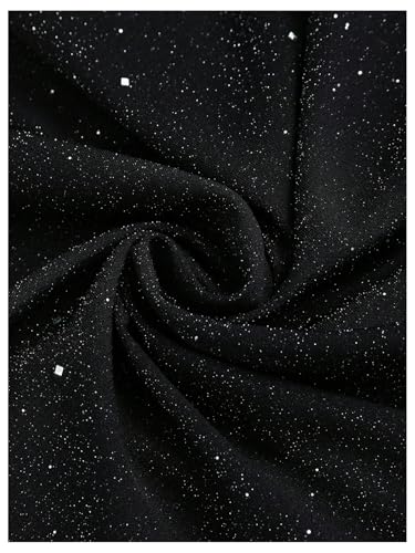 SOLY HUX Women's Halter Top Sparkly Sexy Backless Party Crop Tops Club Rave Festival Outfits Black4