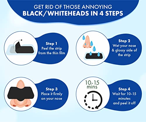 Image of Urban Yog Nose Strip for Blackheads & Whiteheads Removal (4 Strips) + BHA Serum | Charcoal Pore Strips for Nose, Blackhead Remover, Deep Cleansing, Acne Control, Oily Skin, Clear Skin