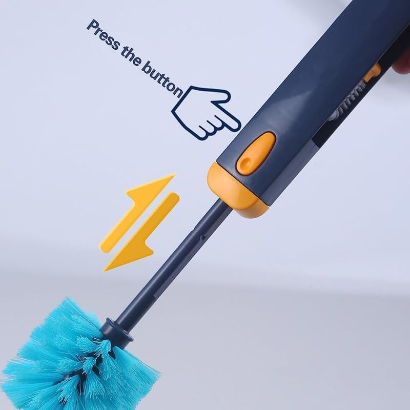 Abhaymart Bottle Cleaning Tool |Bottle Care| Deep Cleaning Bottle Brush, 4 in 1 Multi Scrubbing Brush with Extendable Handle, Cup Cleaning Brush Home Kitchen Dining Cleaning Tools(1Pcs) 4