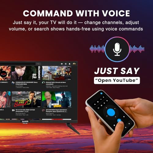 Image of IONSTAR 24 inch HD SMART LED TV Android (60 cm) Voice Control App, 30W Thunder Speakers, WiFi, Screen Cast, USB Ports, LAN, Headphone, AV, Ultra Thin Panel, Radiant Colour Engine