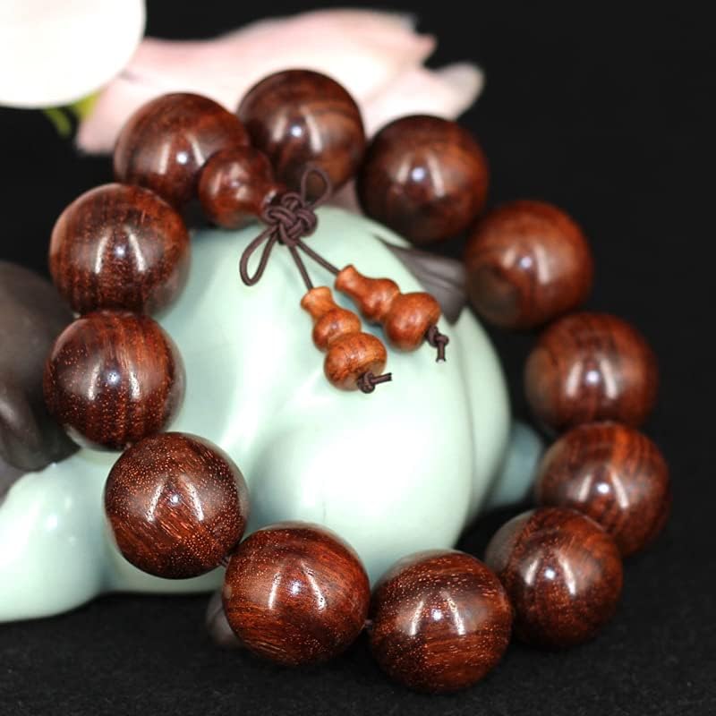 赞比亚血檀木非洲小叶紫檀手串佛珠手链108颗(带金星20MM)