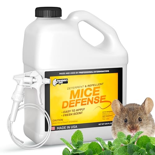 Exterminators Choice Mouse Defense Spray - 1 Gallon (128 fl oz) - Peppermint Scent - Indoor &...