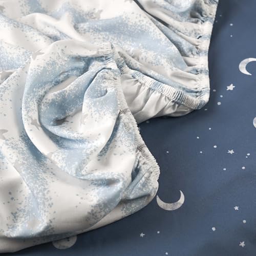 Image of Gllquen Baby Bassinet Sheets 2-Pack for Baby Girl Boy Blue Star