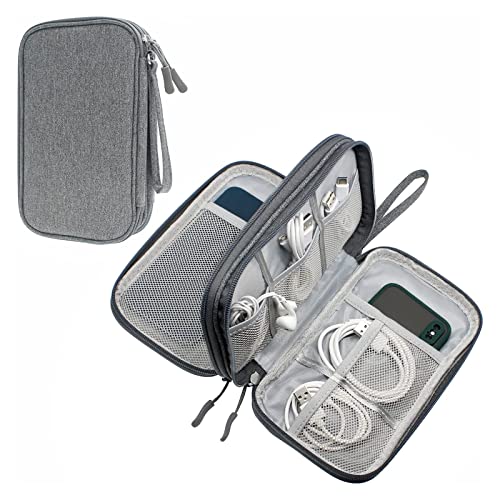 Organizador de Viajes Bolsa para Accesorios Electrónicos Estuche Técnico Funda Teléfono Móvil Tarjetas SD Cables Cargador Power Bank Auriculares Bolígrafos con Diseño Oxford Portátil Ligero Negocios O