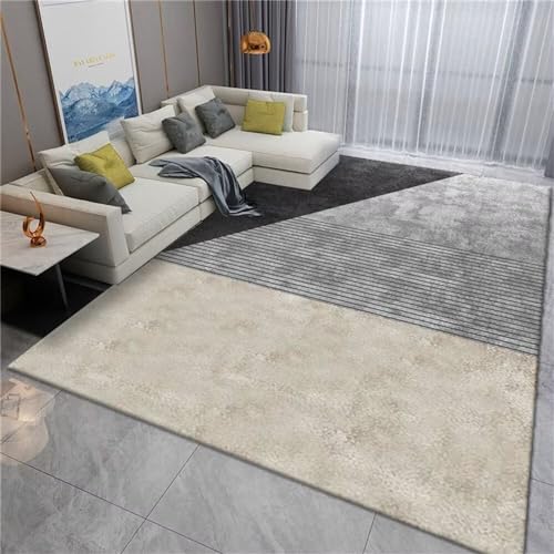 Tapis ado garçon gris 50x80cm géométrique doux pour chambre - 2