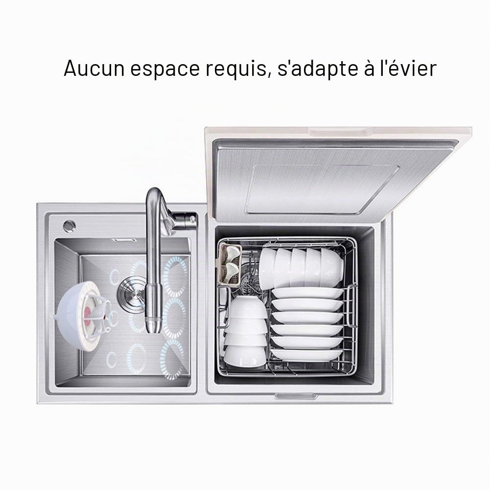 Mini lave-vaisselle, USB Lave-vaisselle à ultrasons Lave-vaisselle domestique Petit lave-vaisselle sans installation économise de l'espace Mini lave-vaisselle(vert)