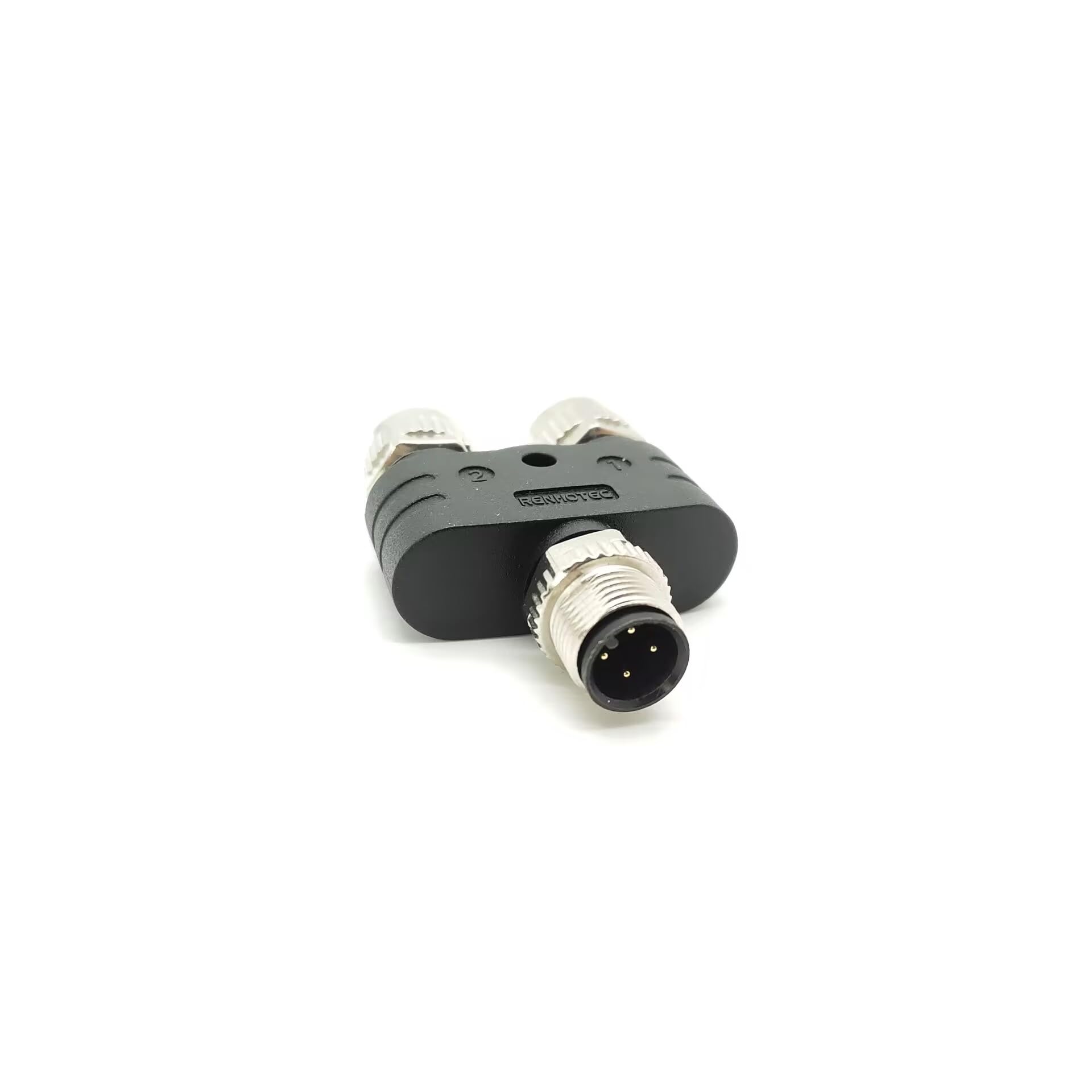 M12 Y Connector 4 Pin Male to Female A Code Unshiled Adapter Waterproof Female to Male 4 Pin M12 Waterproof Connector (1)