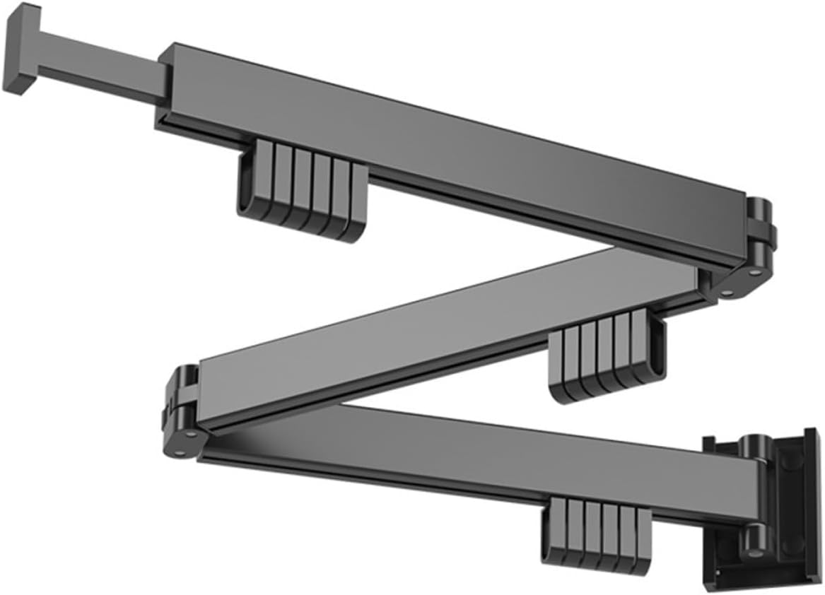 Foldable Balcony Drying Stand Mounted Clothes Hanger Holder Space-Saving Clothes Bar for Bathroom Bedroom Laundry Corner Use