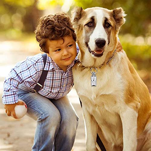 3 Stück Hunde Halsbandanhänger Metall, Hunde Metall Namensschild, Hunde Halsbandanhänger, Anhänger Hundehalsband, Geeignet für Katzen und Hunde und Kleintiere Adresskapsel , Anti Lost Namensschild