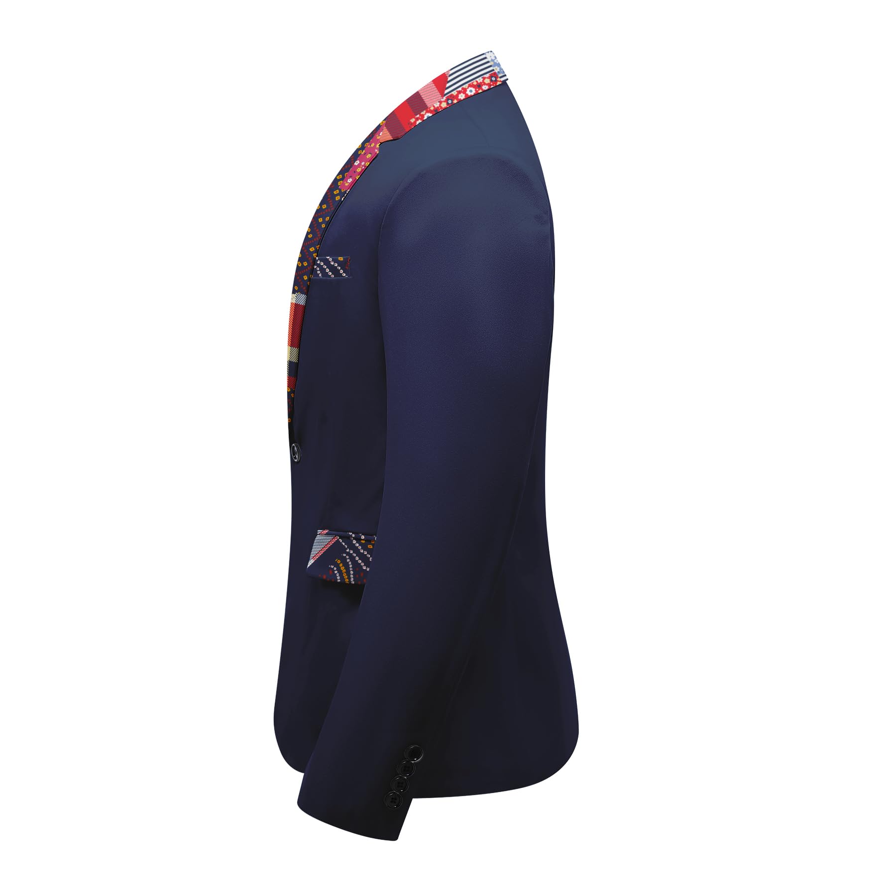 YFFUSHI Blazer Homme à Imprimé Patchwork Slim Fit pour Mariage Soirée | Veste de Costume, Motif Floral, 1 Bouton, Revers Crantés, Loisir, Élégant, Style Sophistiqué