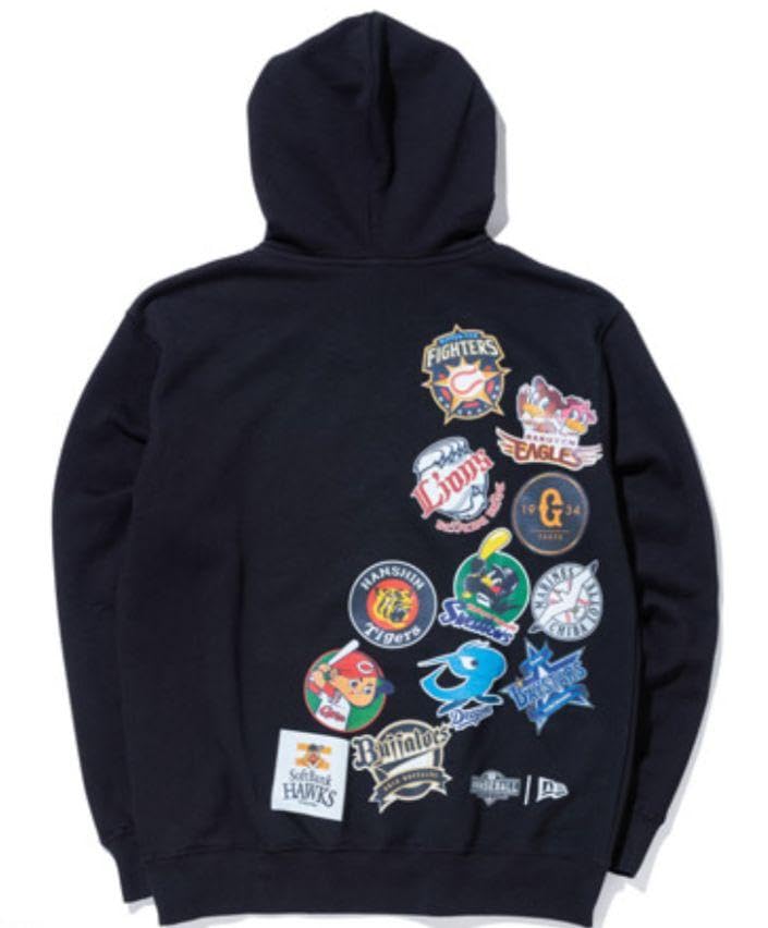 ニューエラ ベースボール プロ野球12球団ロゴ パーカー