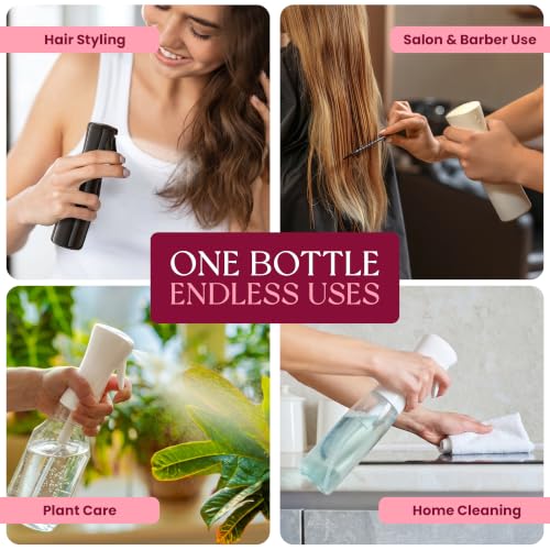 Image of BeautifyBeauties Continuous Spray Bottle for Hair, 6.8 oz Mister Spray | Perfect for barbers, salons, household cleaning, watering plants, pet care, ironing & essential oil scents