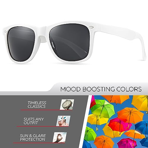 Image of Retro Rewind Polarized Sunglasses for Women Men - UV400 Classic Square Vintage Shades Trendy Unisex Sun Glasses