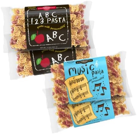 4 Pack: 2 ABC123 Pasta & 2 Music Pasta