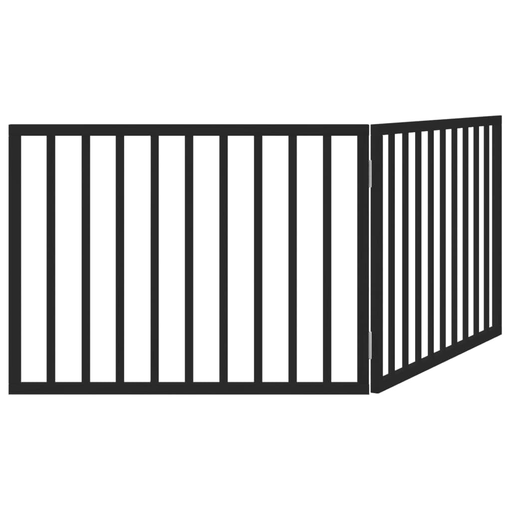 Rejilla plegable para perros, 2 paneles, de madera de álamo de 160 cm, independiente, plegable, portátil, para perreras, cañones, cachorros, protección, seguridad, entrenamiento en el jardín