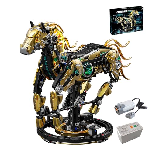 CSNRHG Mechanical Horse Building Block Set Build...