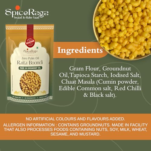 Image of SpiceRaga Bikaneri Bhujia 1kg + Raita Boondi 160g | No Palm Oil | Pure Groundnut Oil | No Trans Fat | Crispy Traditional Namkeen | Authentic Bikaner Taste