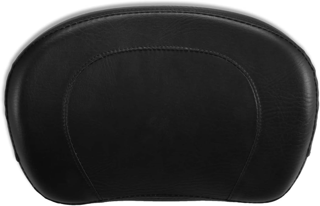Motorcycle Backrest Black Rear Passenger Seat Cushion Detachable Pad for Yamaha Honda Suzuki Kawasaki Bikes/Custom Bikes/Choppers/Touring/Cruiser