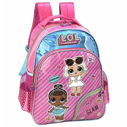 MOCHILA ESCOLAR FEMININA BONECA LOL SURPRISE ORIGINAL LUXCEL 34601 VERDE