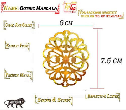 Image of Premium Golden Metal Charms Filigree Connectors for Craft and Jewellery Making Accessories DIY