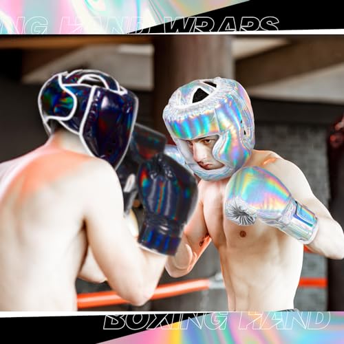 Image of Kanayu 14 Pcs Boxing Gloves and Headgear Set for Beginners Youth 16 Ounce Boxing Gloves Headgear Helmet Hand Wraps Mouth Guards Equipment for Beginners Training Equipment Gifts