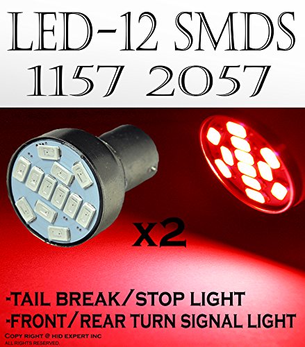 2 pcs Super RED 19 Led SMDs Bulbs For Turn Signal Light 1157 2057 Fast Shipping