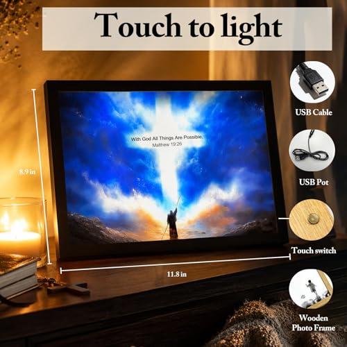 Image of Jesus Night Light, Christian Gifts with All Things are Possible with God