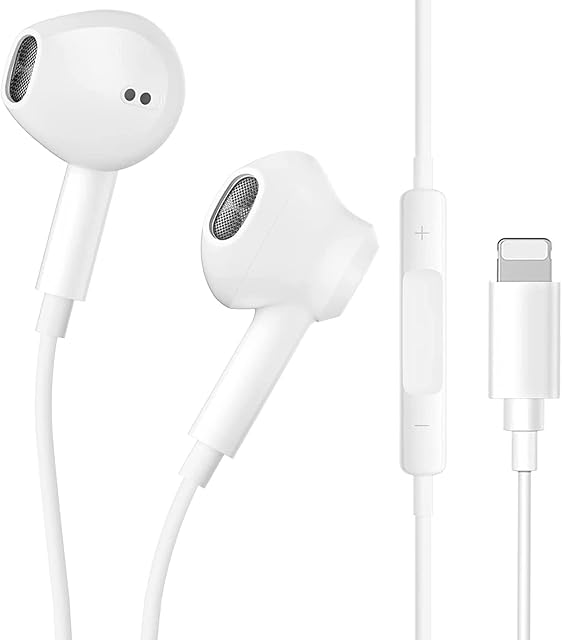 Wired Earphones for iPhone,HiFi Stereo Sound Headphones,with Microphone and Volume Control Earbuds Compatible with IPhone iPhone 13 Pro/12/12 Pro/11/XS/XS Max/XR/X/SE/8/7/7 Plus Support All iOS