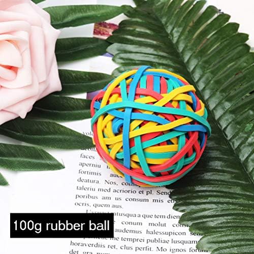nuoshen Rubber Bands Coloured, Elastic Band Ball Document Organizing for Office and Home