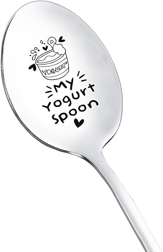My Yogurt Spoon - Cuchara de regalo para amantes de los yogures, mujeres y hombres, regalo de cumpleaños de Navidad para hijo, hermana, cucharas de
