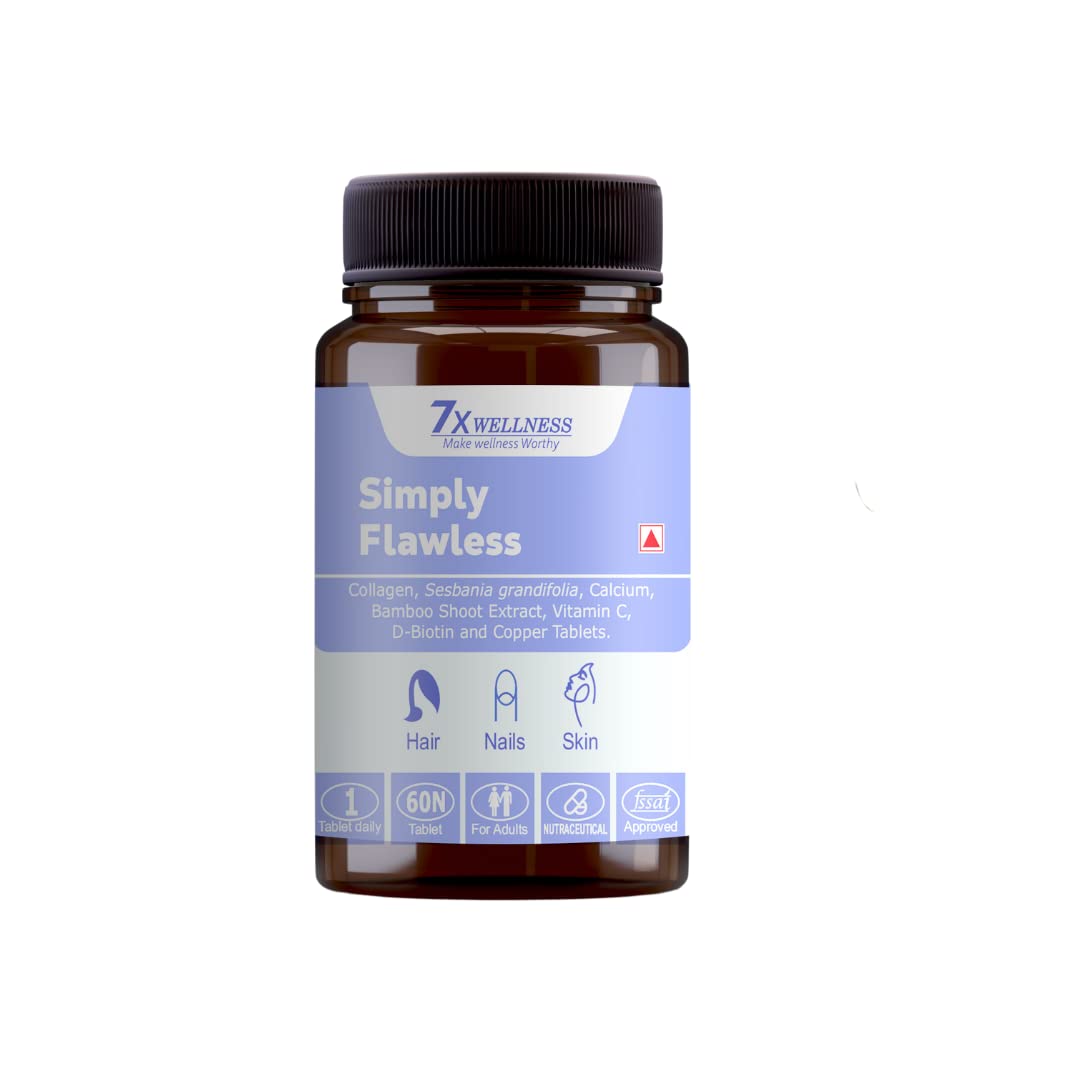 7x wellness Simply Flawless Biotin Collagen Sesbania leaf extract Bamboo shoot extract VitaminC