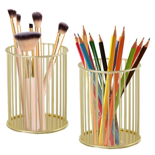 virkwuy 2 soportes para pinceles, portalápices, organizador de tocador, pinceles diseñados para organizar tu escritorio, adecuado para tocadores, escritorios y oficinas