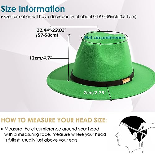 Image of Fedora Hats for Men Wide Brim Panama Hat with Classic Belt