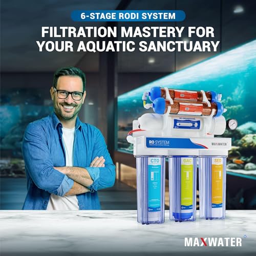 Max Water 101042 6 Stage Aquarium Reverse Osmosis System/Reverse Osmosis System/Ro Water Filtration System With Deionization Filter Ro Water Purifier 100 Gpd Hydroponics Rodi System thumb #4