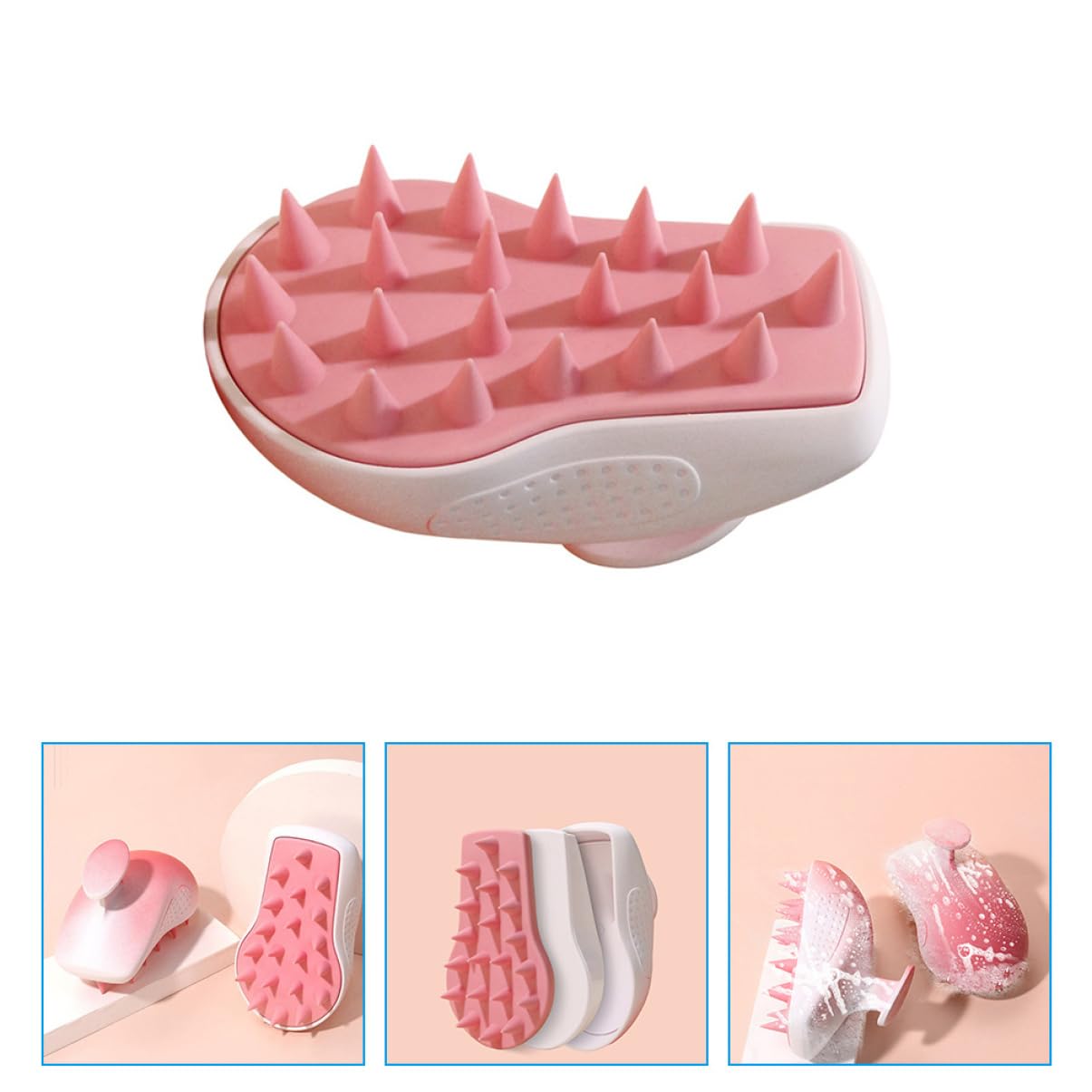 5stücke Scalp Massaging Scrubber Silikon Haarpflege Shampoo Bürste Für Effektive Kopfhautmassage Schuppen Und Juckreiz Für Entspannende Haarwäsche Im Badezimmer