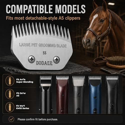 Image of Dog Grooming Blade,Compatible with Andis Super Blending,Oster A5,Wahl KM10